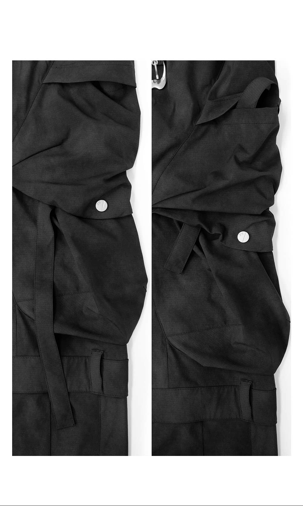 Cargo Pants with Waist Ripple Pockets