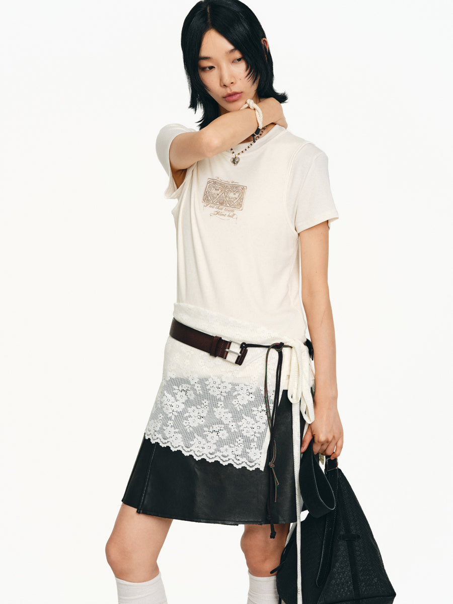 Faux Two-Piece T-Shirt