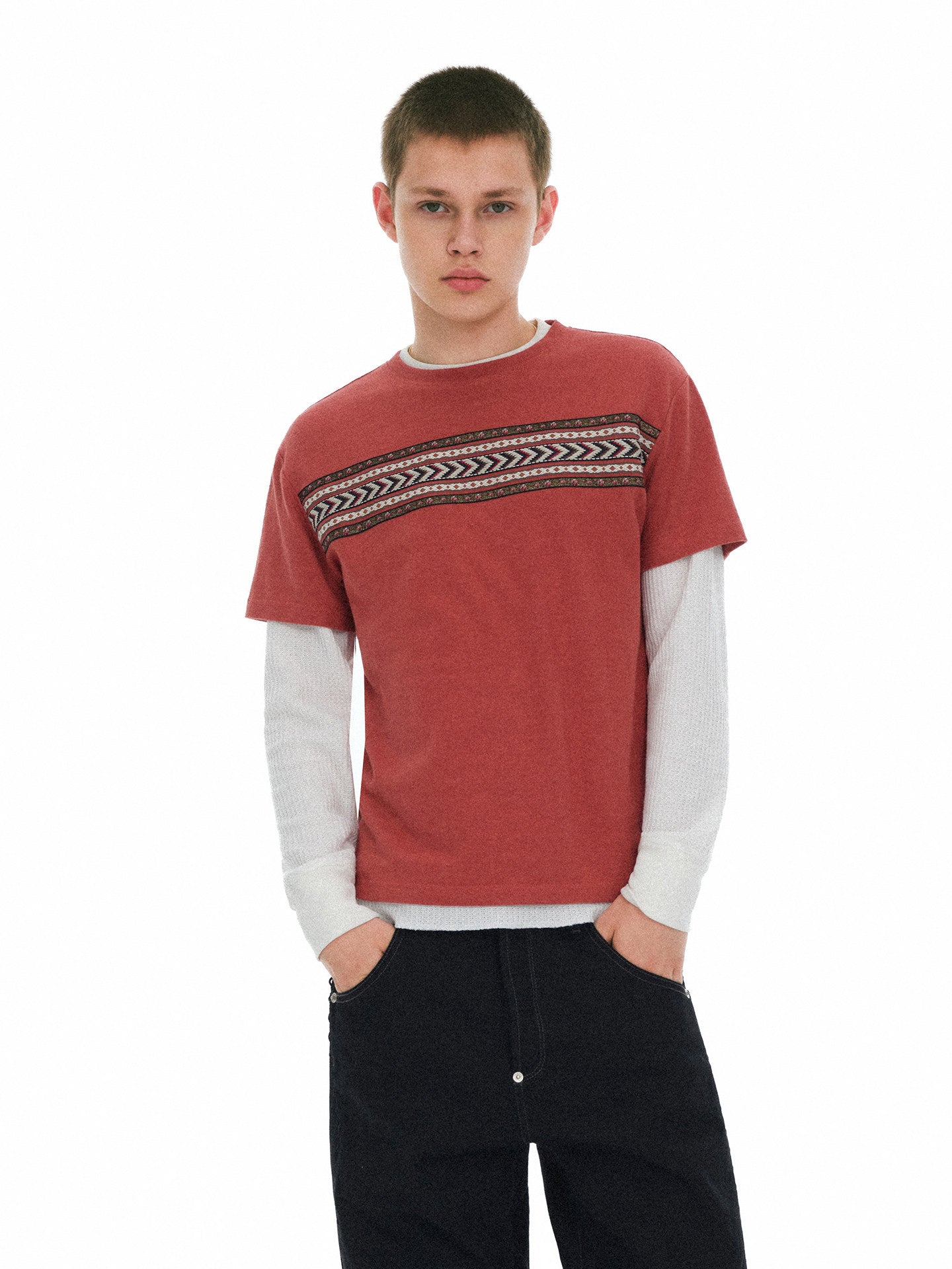 Regular-Shoulder Slim-Fit T-Shirt