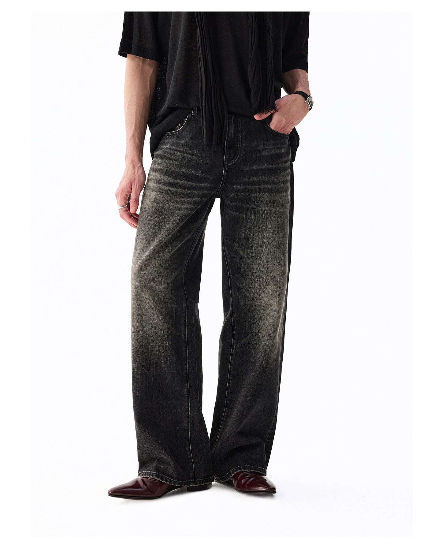 Vintage Washed Denim Pants