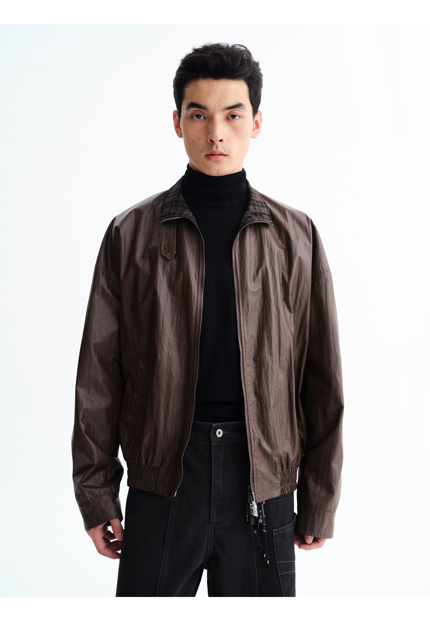 Retro Reversible Pleated Work Jacket