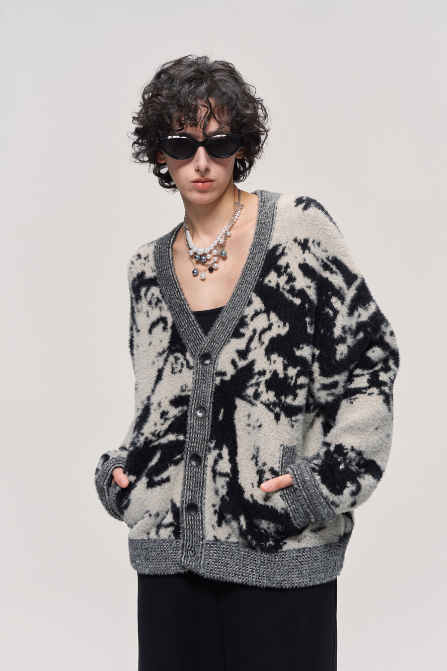 Faux Mink Fur Thick Cardigan