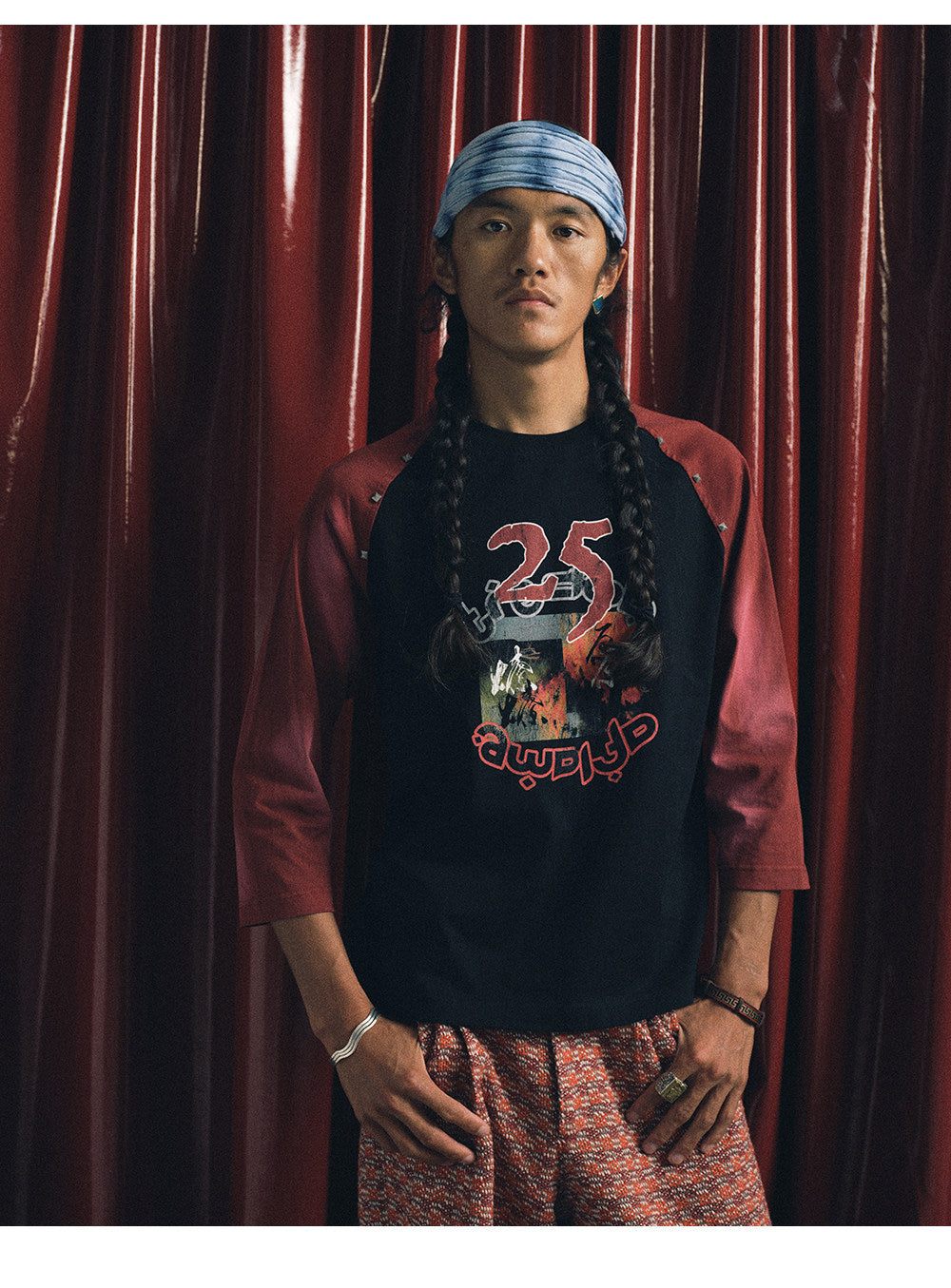 Studded Raglan Sleeve T-Shirt