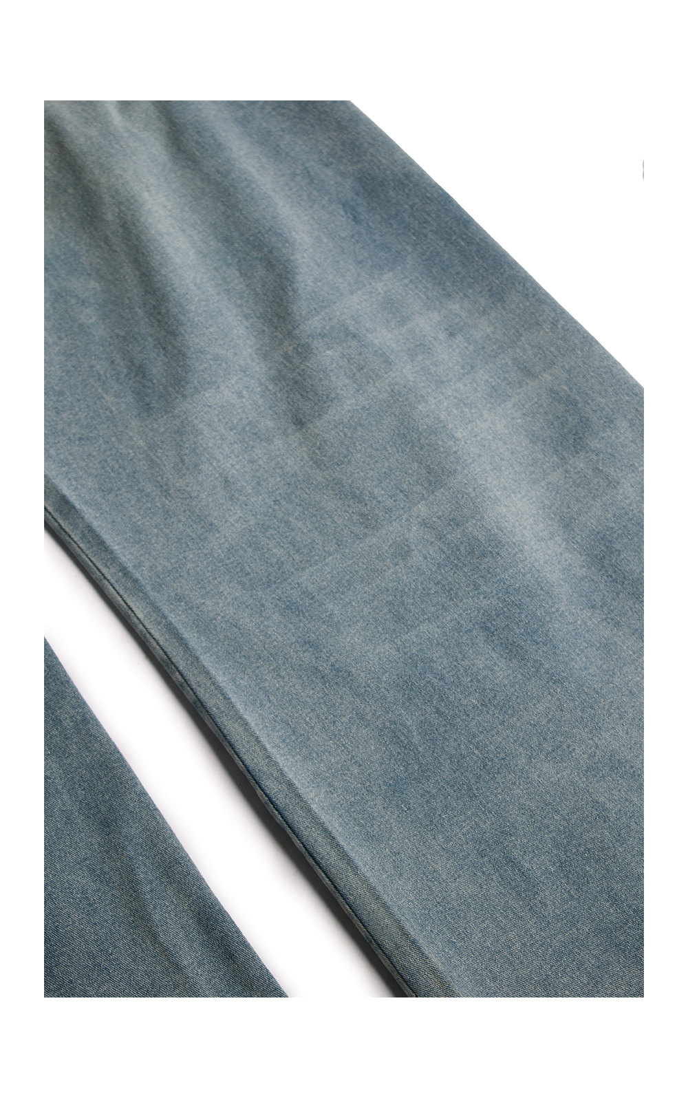 Leg Pleats Washed Jeans