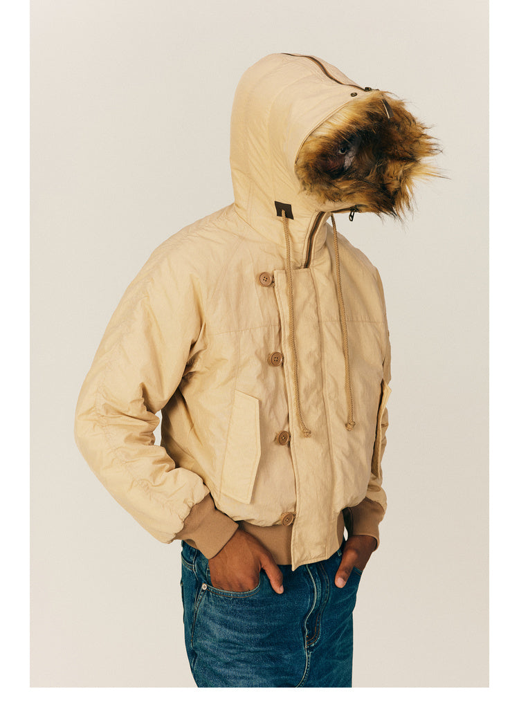 Hooded quilted jacket