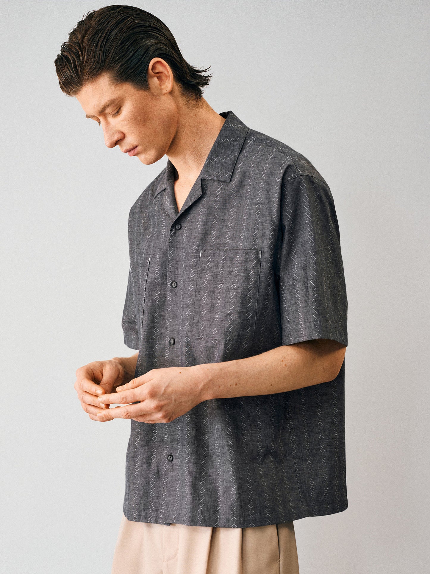 Hemp Cuban Collar Shirt