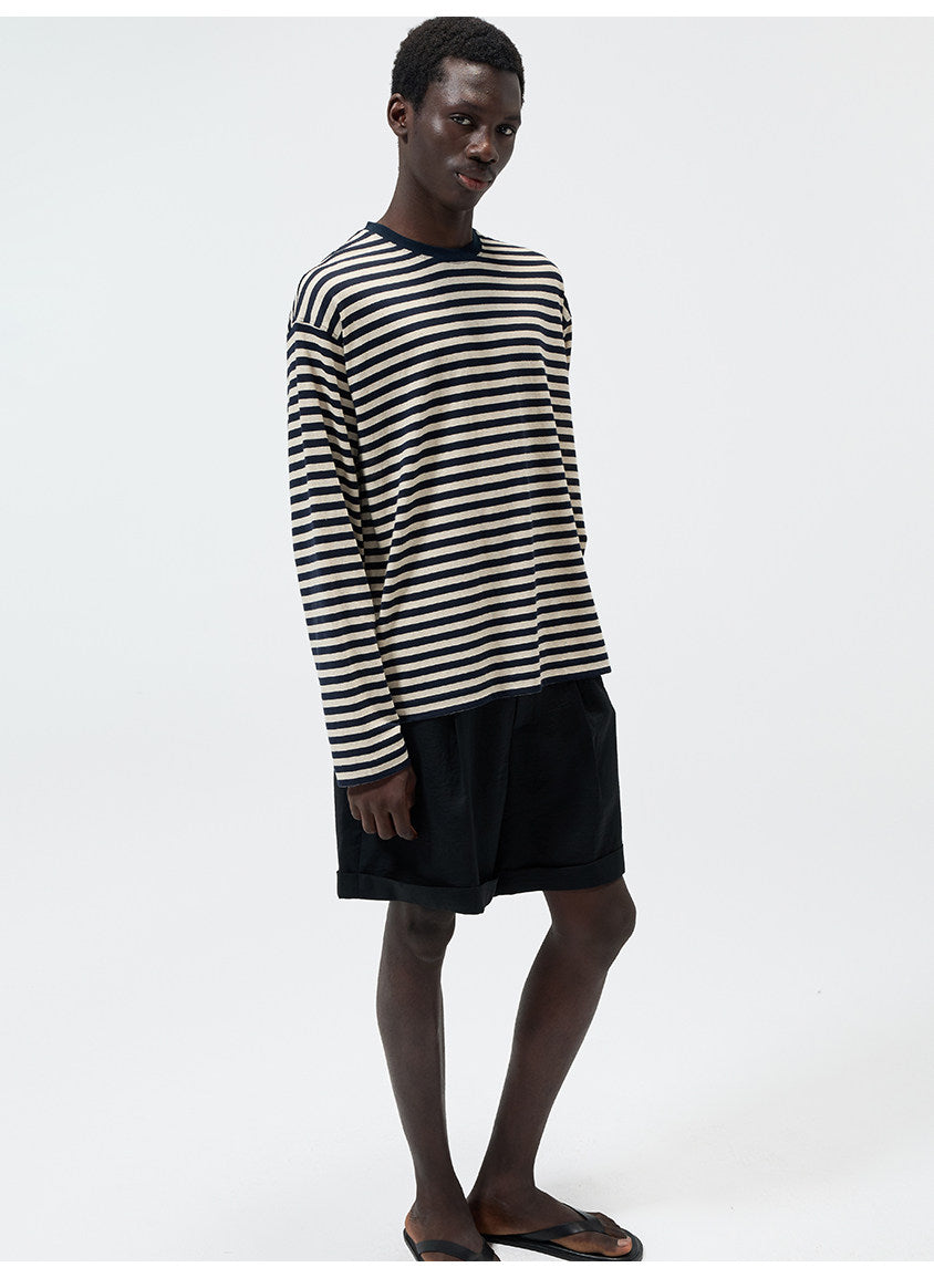 Basic Narrow Round-Neck T-Shirt