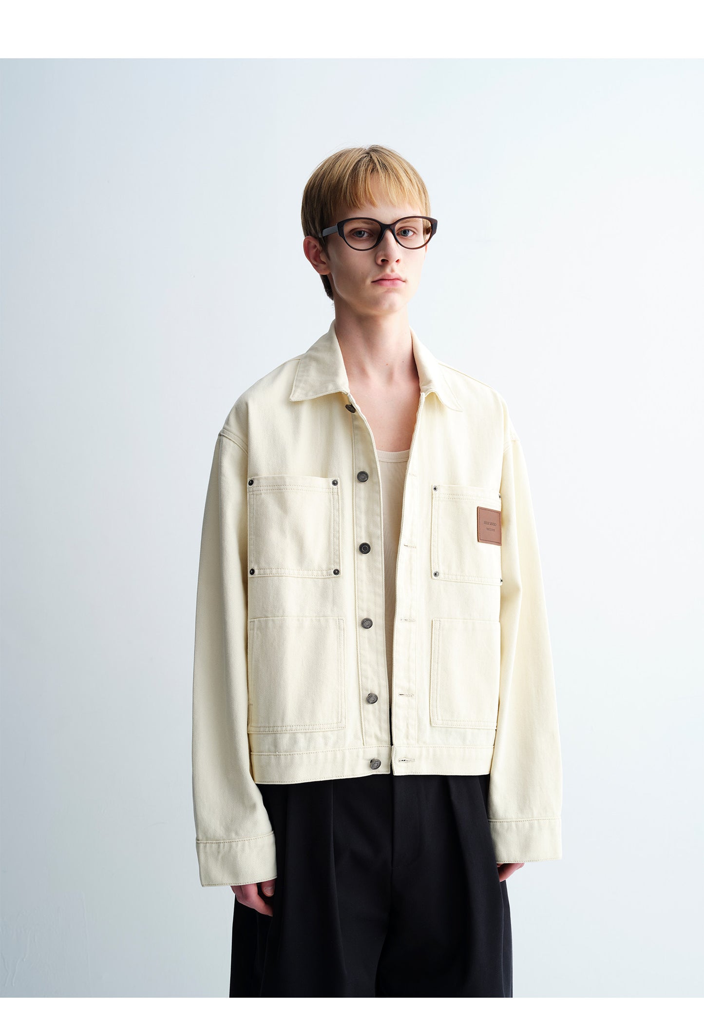 Pocketed Washed Denim Jacket