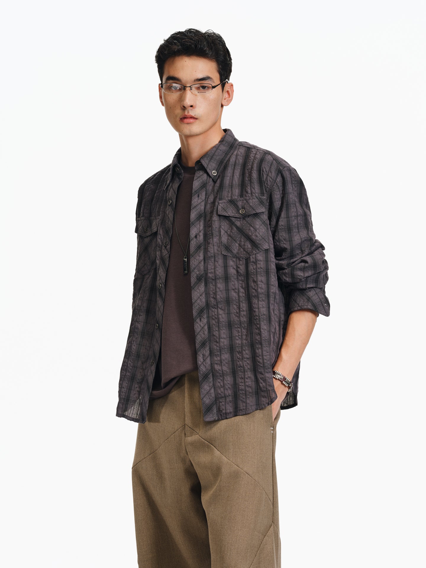 Seersucker Patch Pocket Shirt