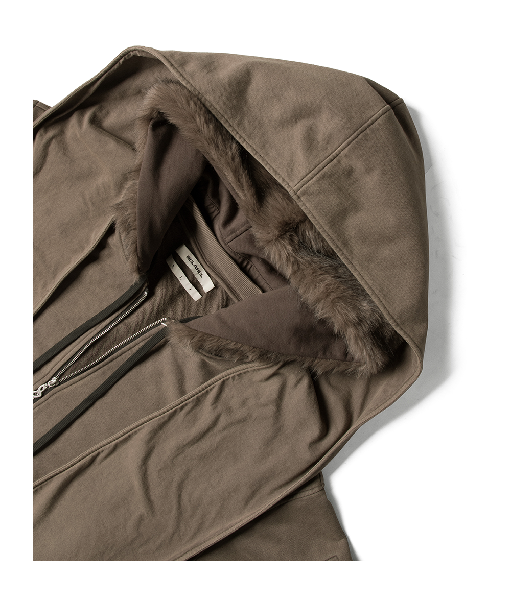 Wash-processed oversized sweatshirt