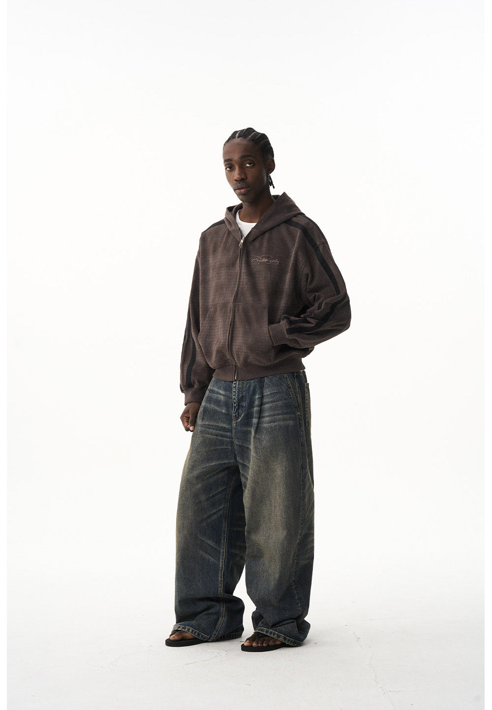 Embroidered Hooded Sweatshirt