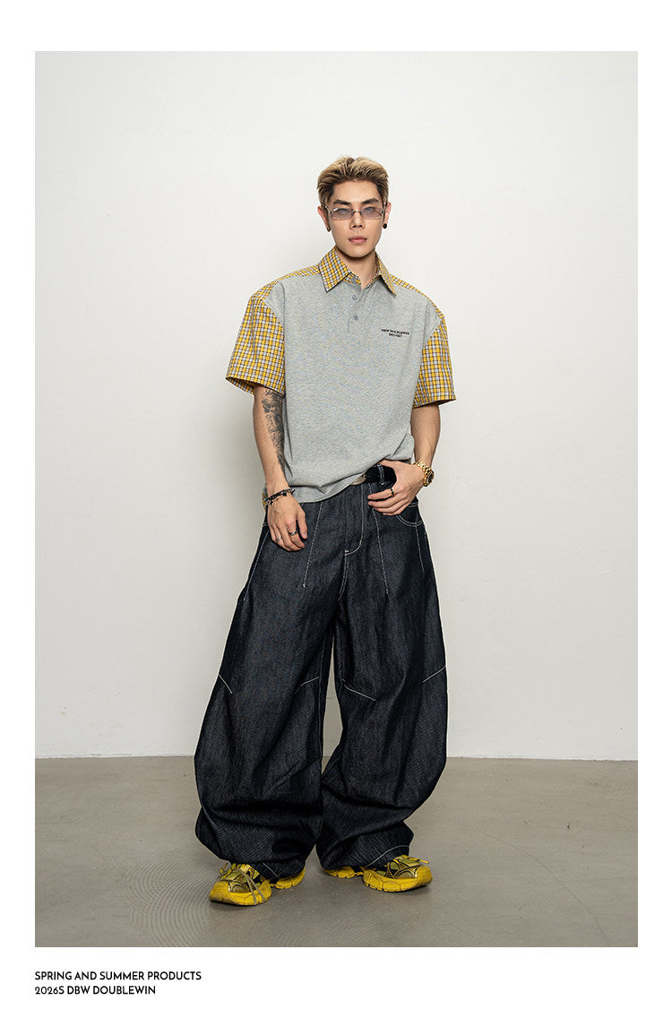 Drop-Shoulder Polo Shirt