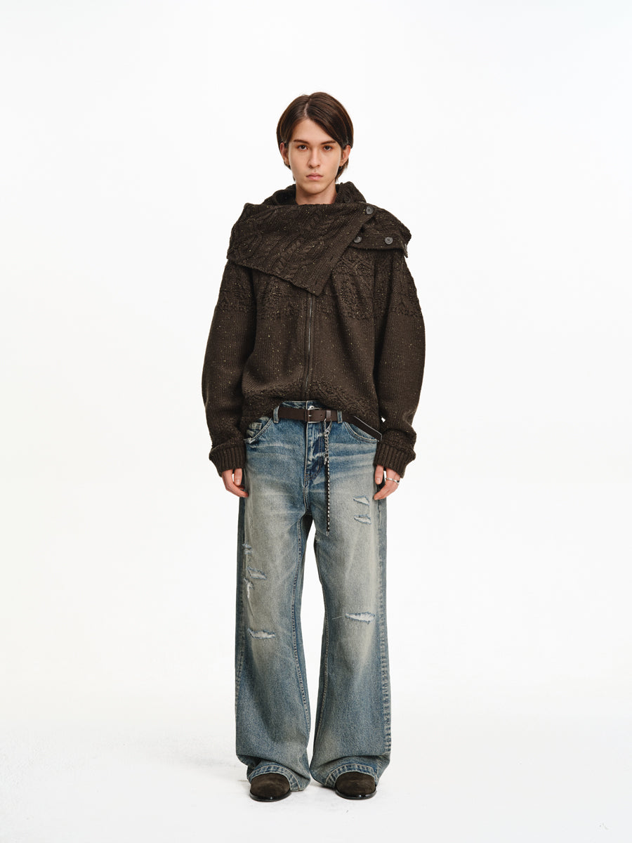 Twist Zip-Up Cardigan