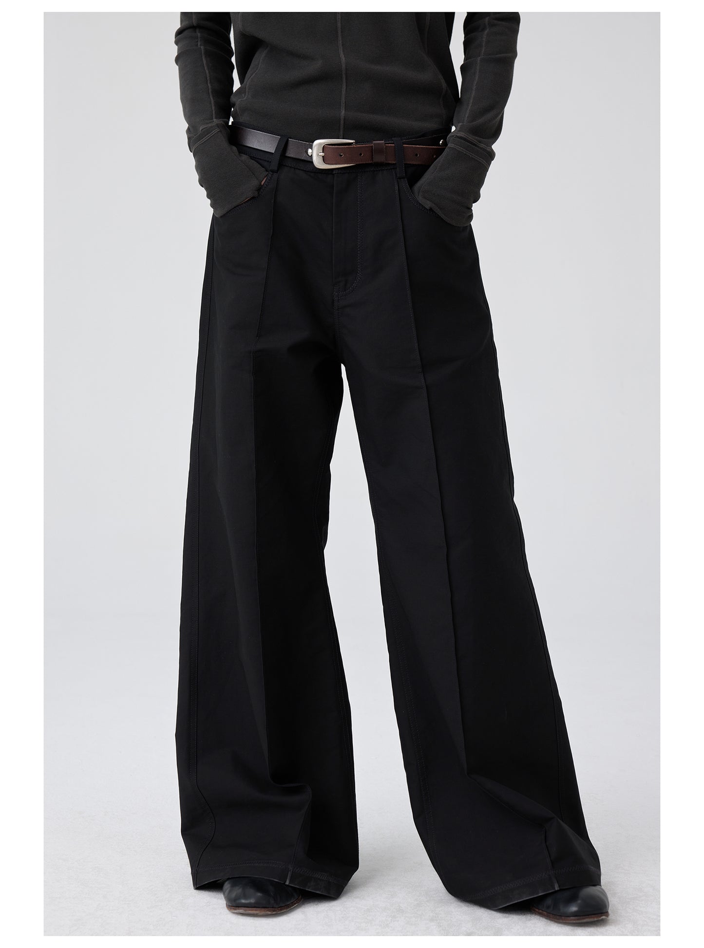 Center seam gusset wide pants