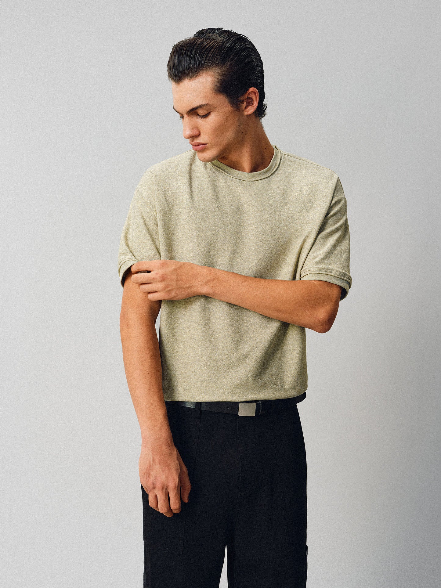 Basic Round-Neck Cotton T-Shirt