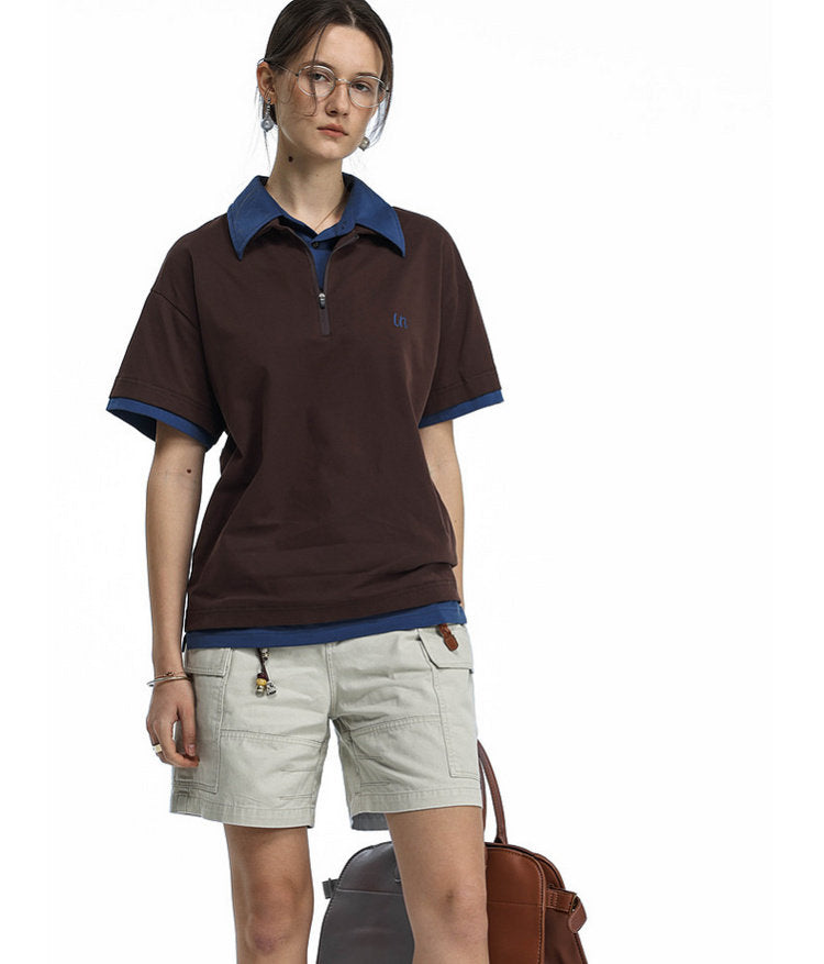Faux Two-Piece Polo Shirt