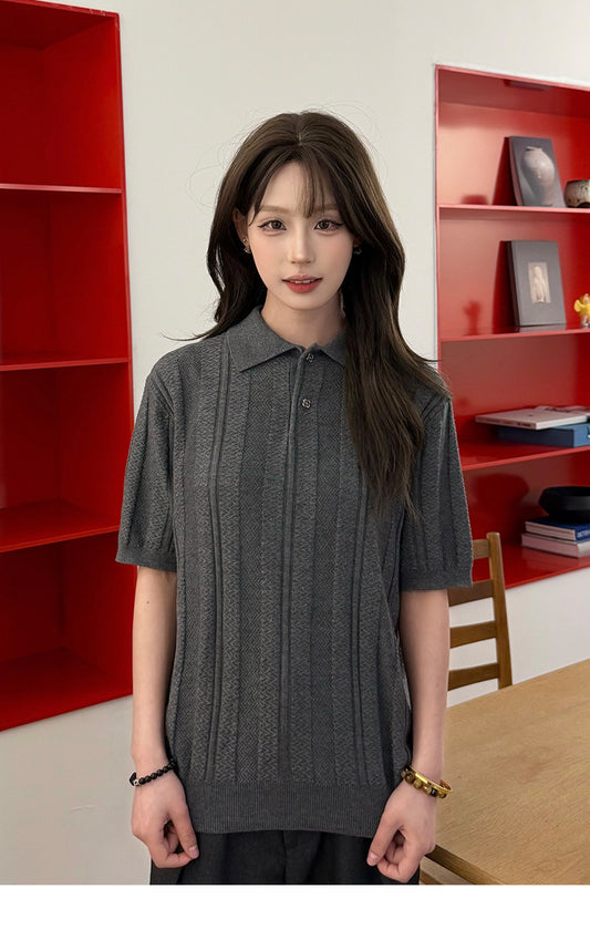Clover Regular Fit Knit Polo Shirt