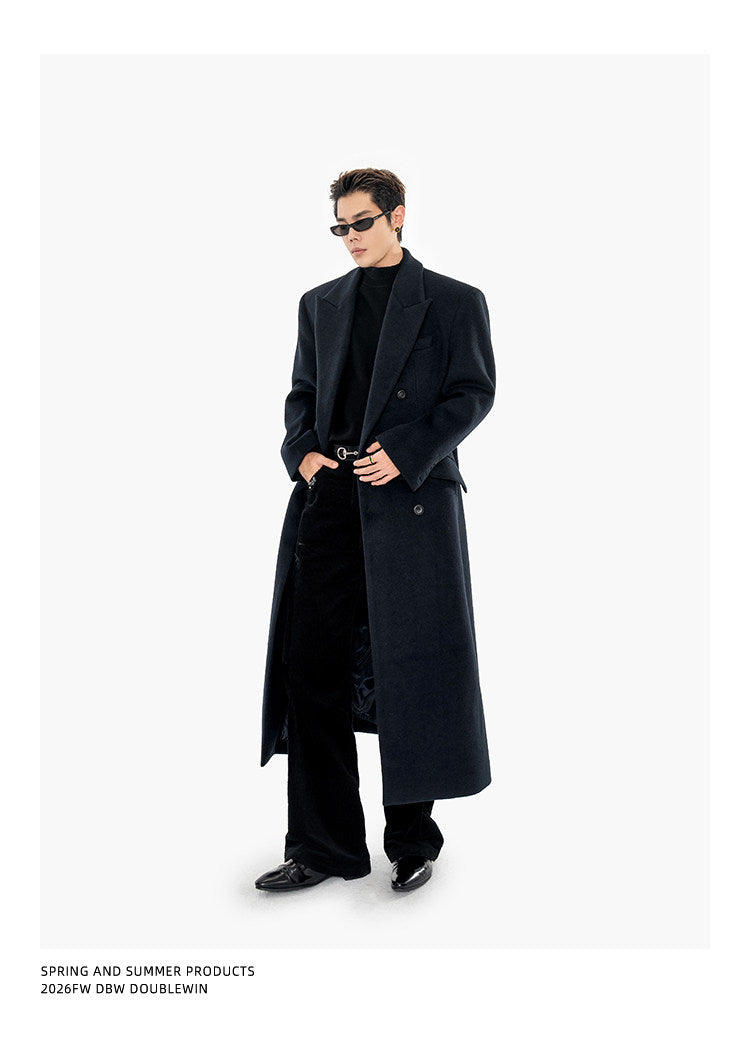 Wool-Blend Long Coat