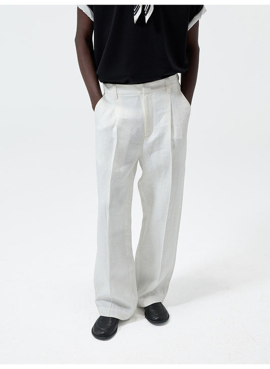 린넨 트윌 캐주얼 팬츠