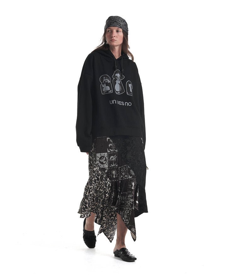 Fun Print Casual Hoodie