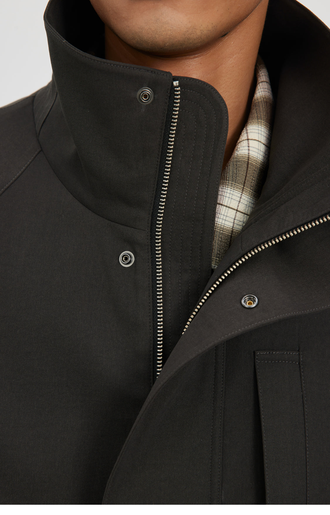 Stand collar short jacket