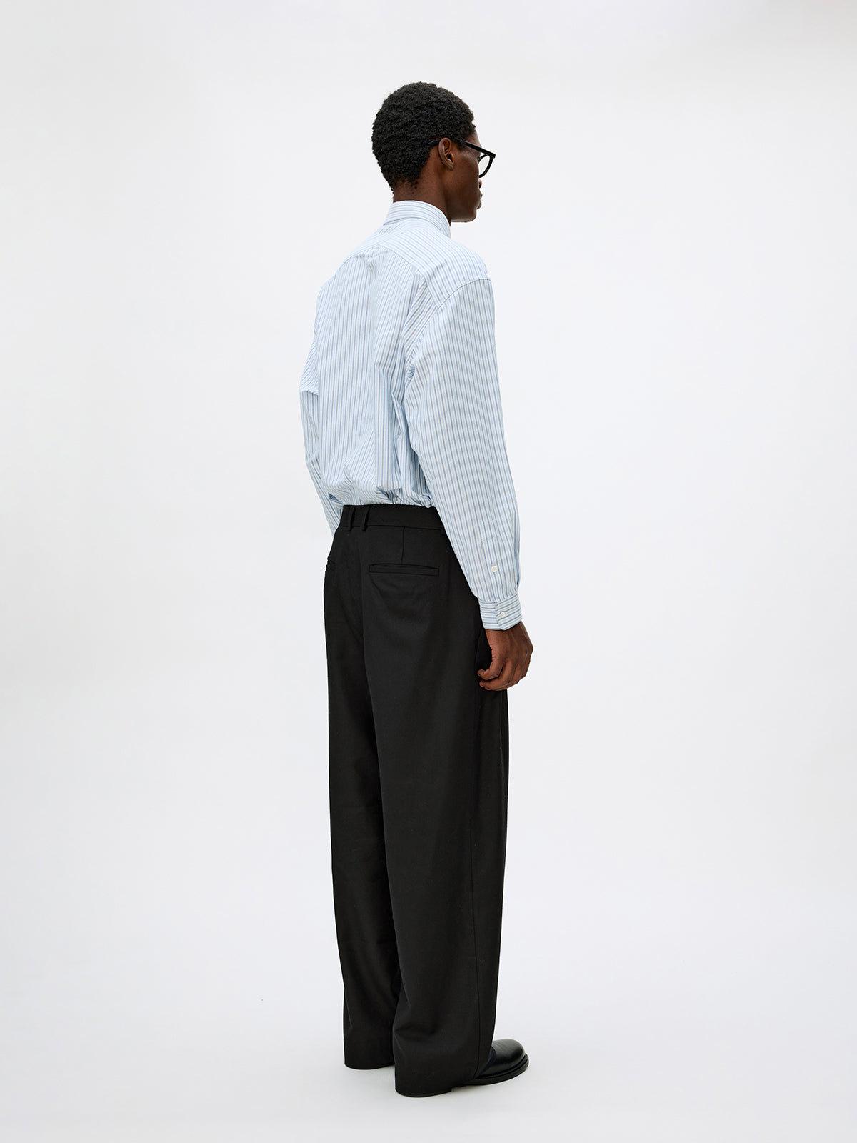 Straight-Leg Pleated Casual Pants