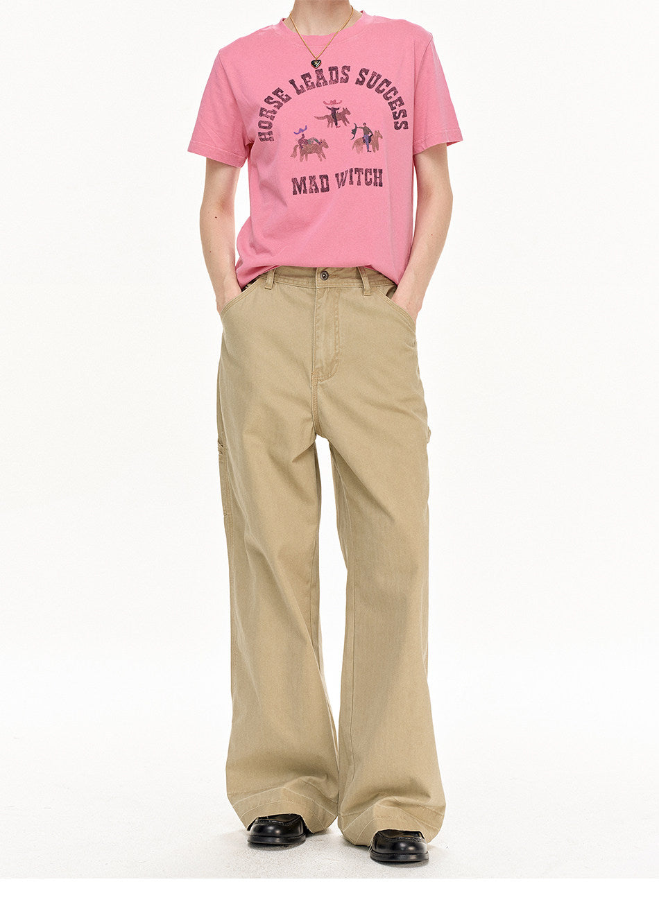 Vintage-style Straight-Leg Pants