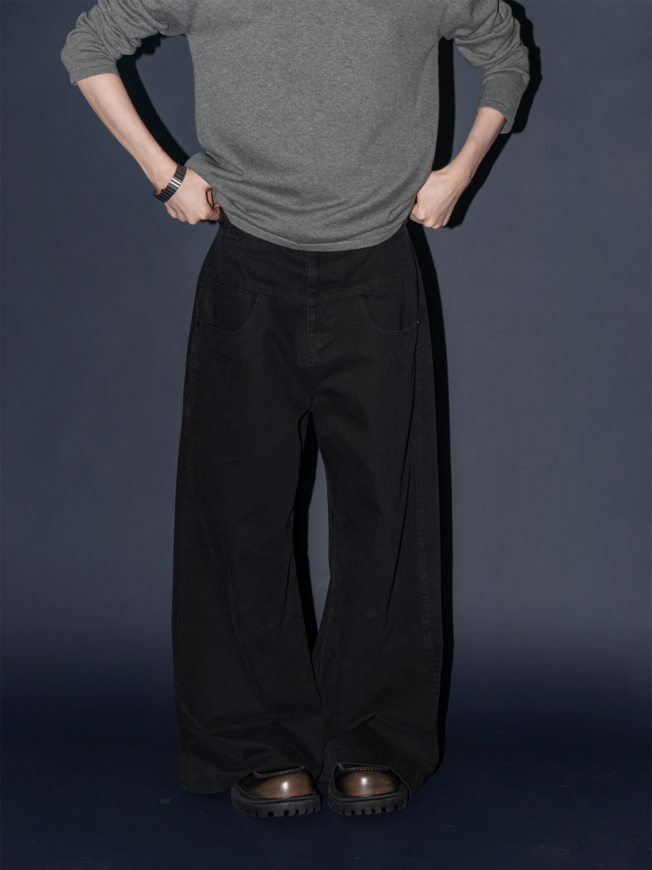 Straight-Leg Denim Pants