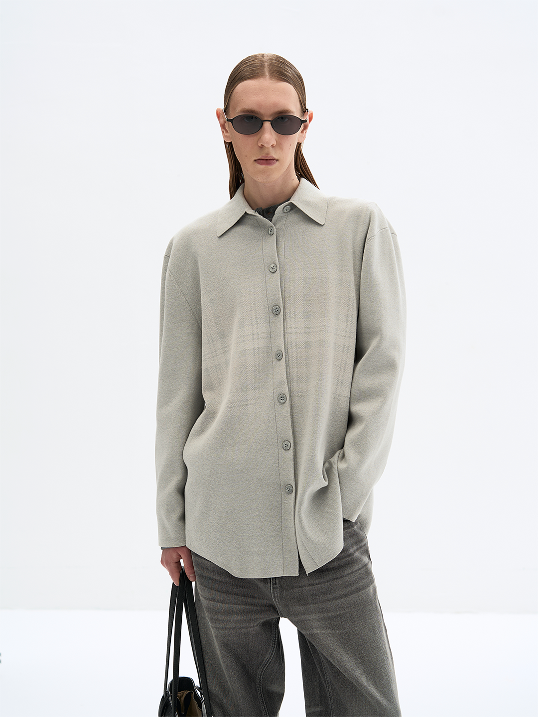 Mid-Length Drape Knit Cardigan