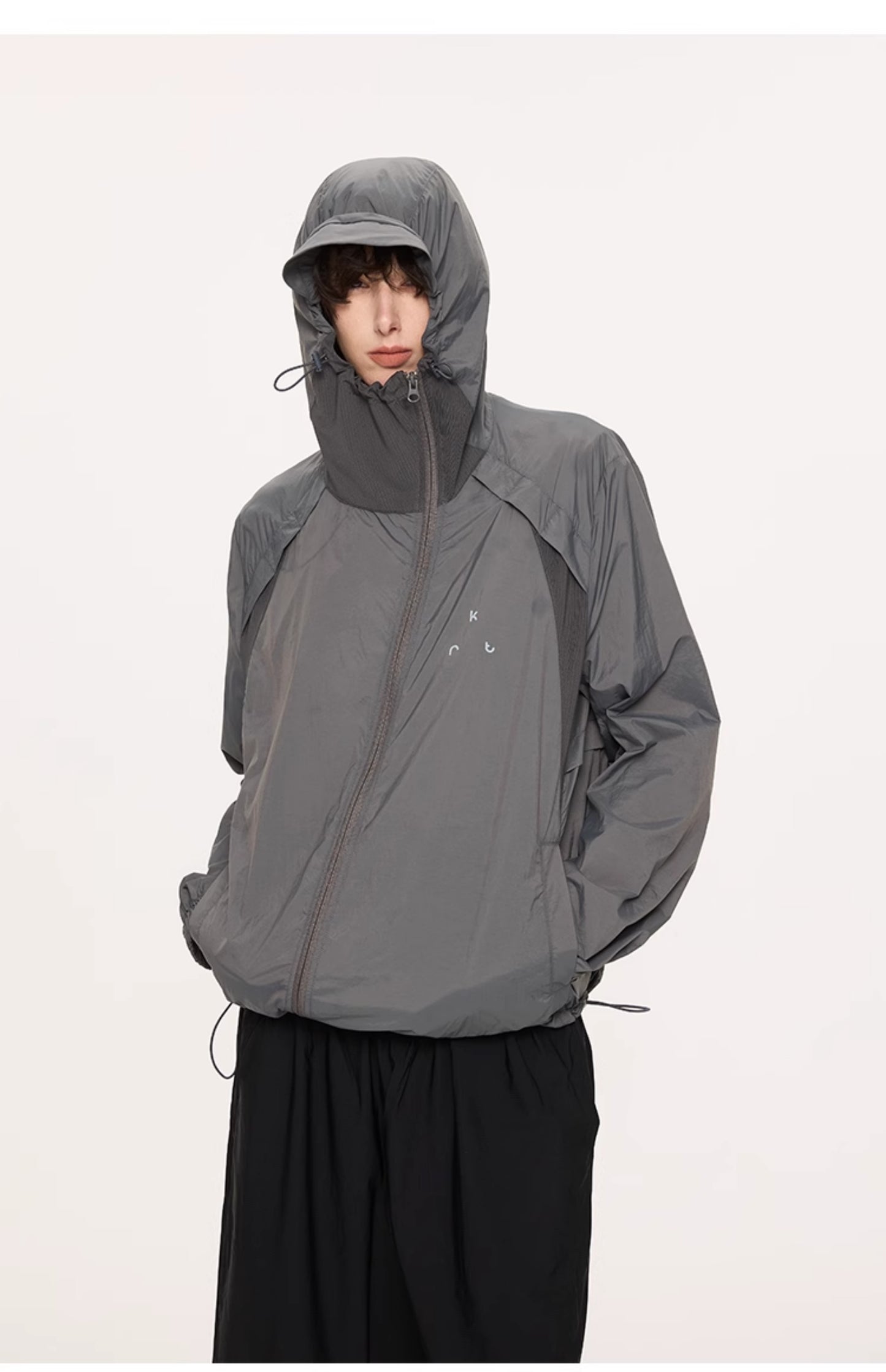 Breathable straight shoulder jacket