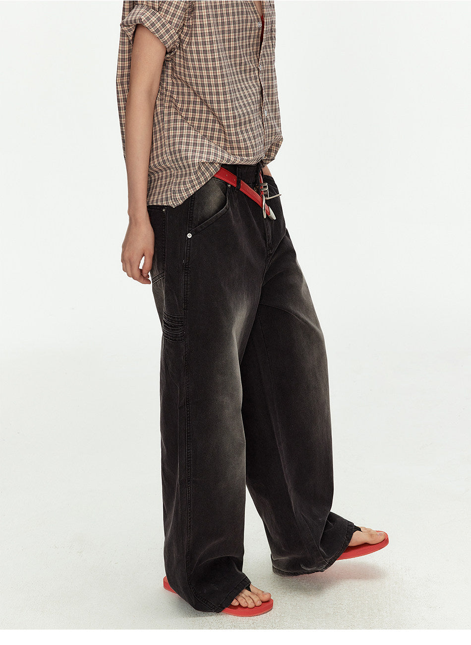 Retro Loose-Fit Wide-Leg Jeans