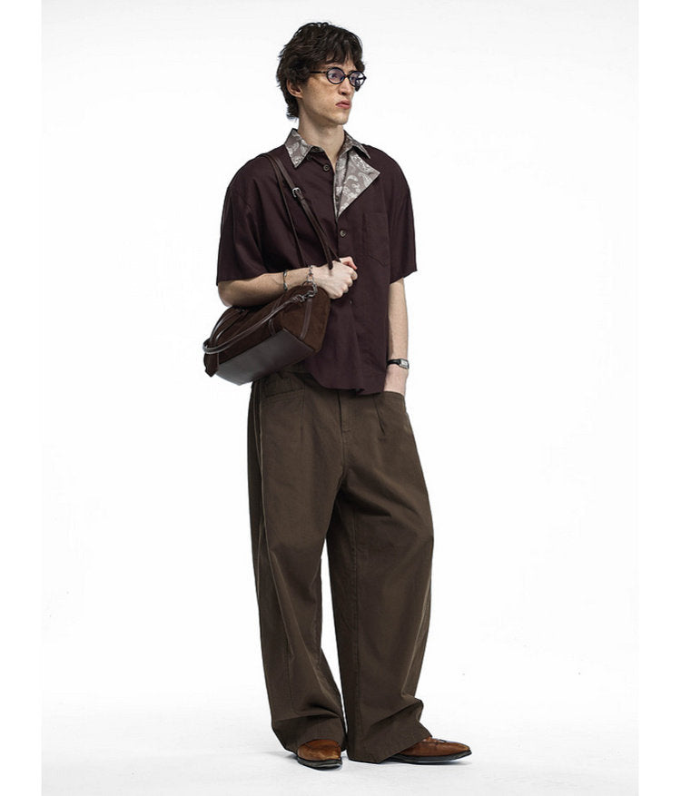 Faux Two-Piece Double-Placket Shirt
