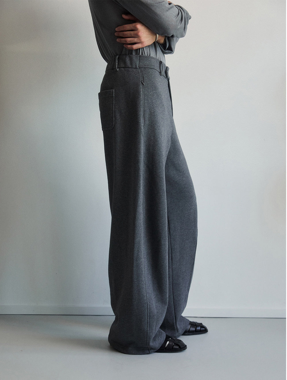 Double-sided zipper sweatpants