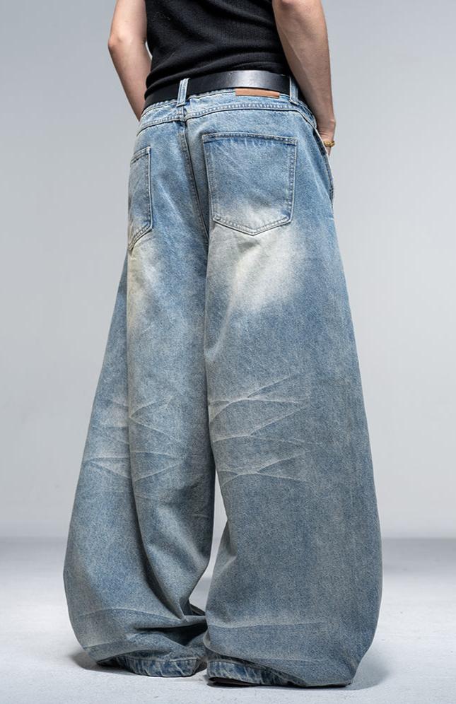 Deconstructed Washed Jeans