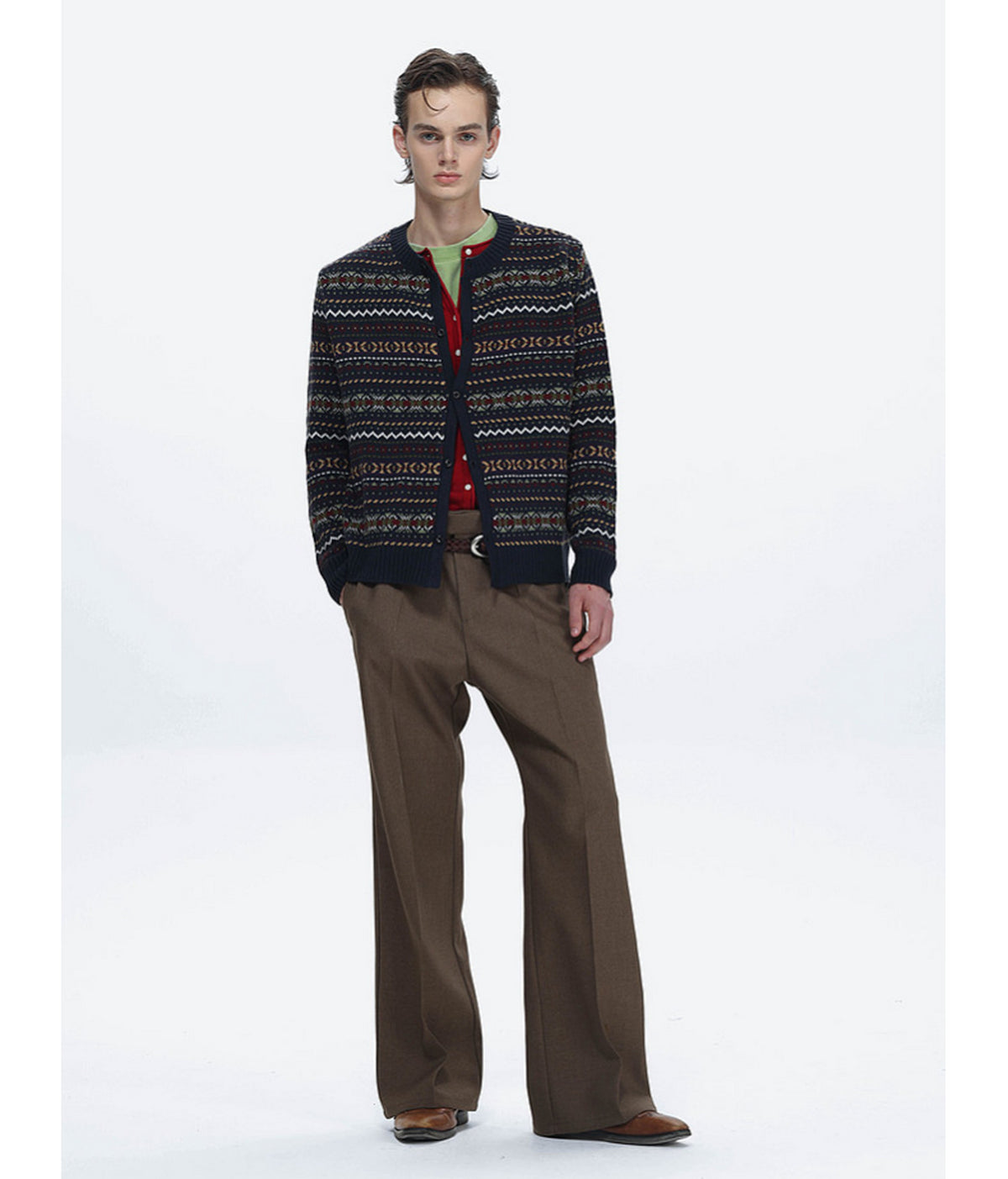 Short-Length Waist-Cinched Cardigan