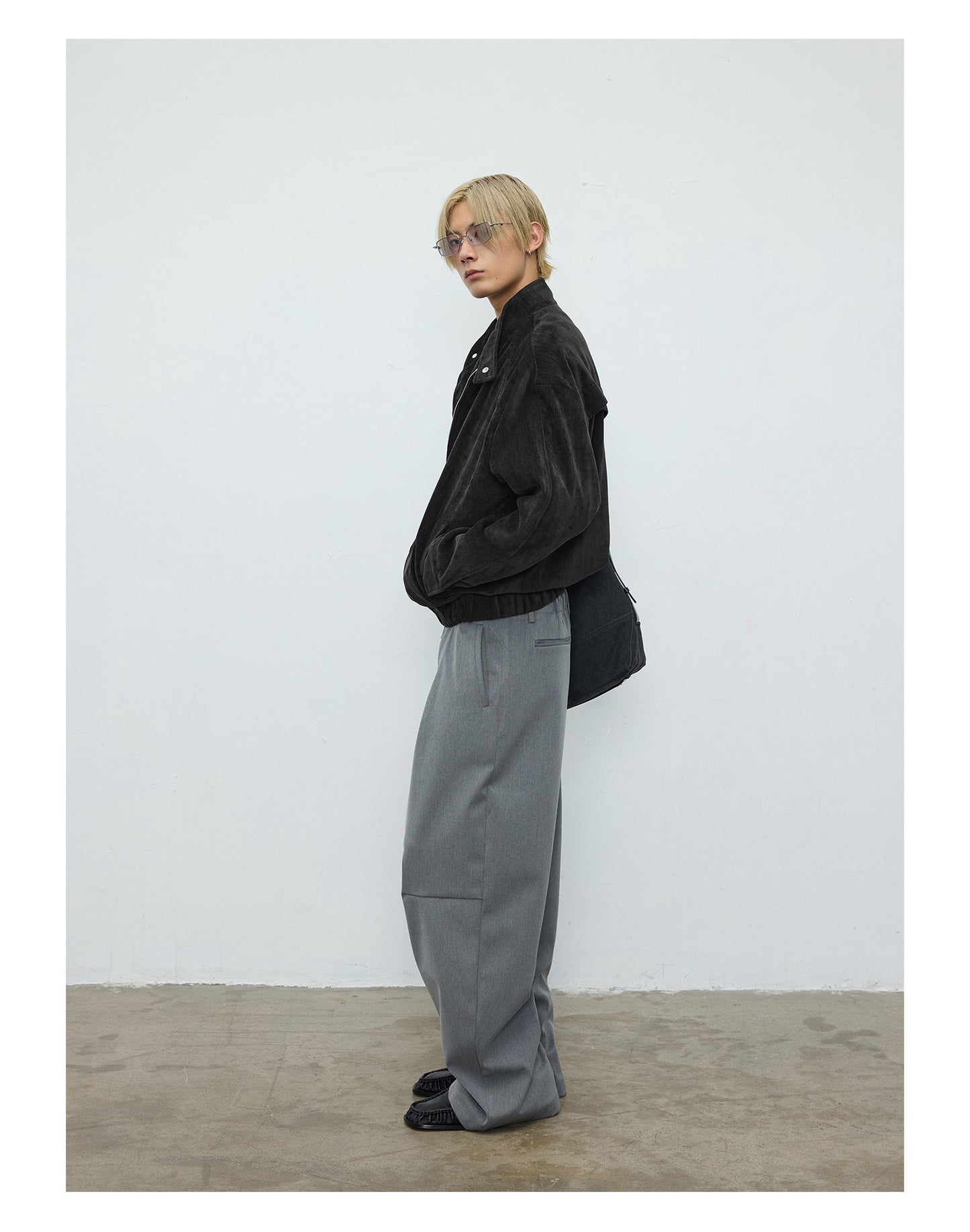 Corduroy Textured Zipper Jacket