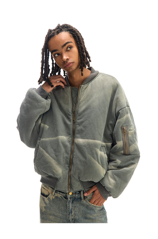 Wrinkled wash sweatshirt