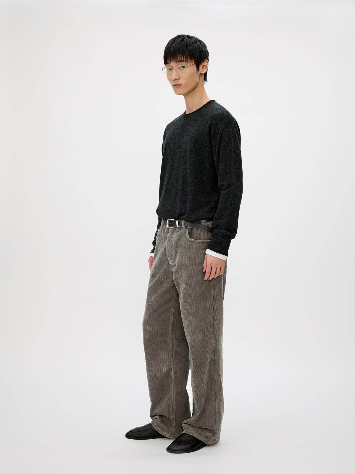 Wash-processed Straight Casual Pants