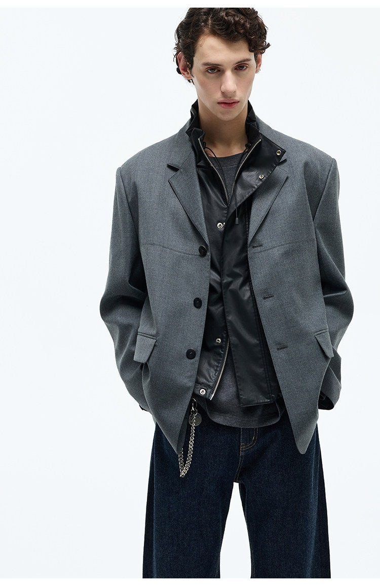 Notch Lapel Casual Jacket