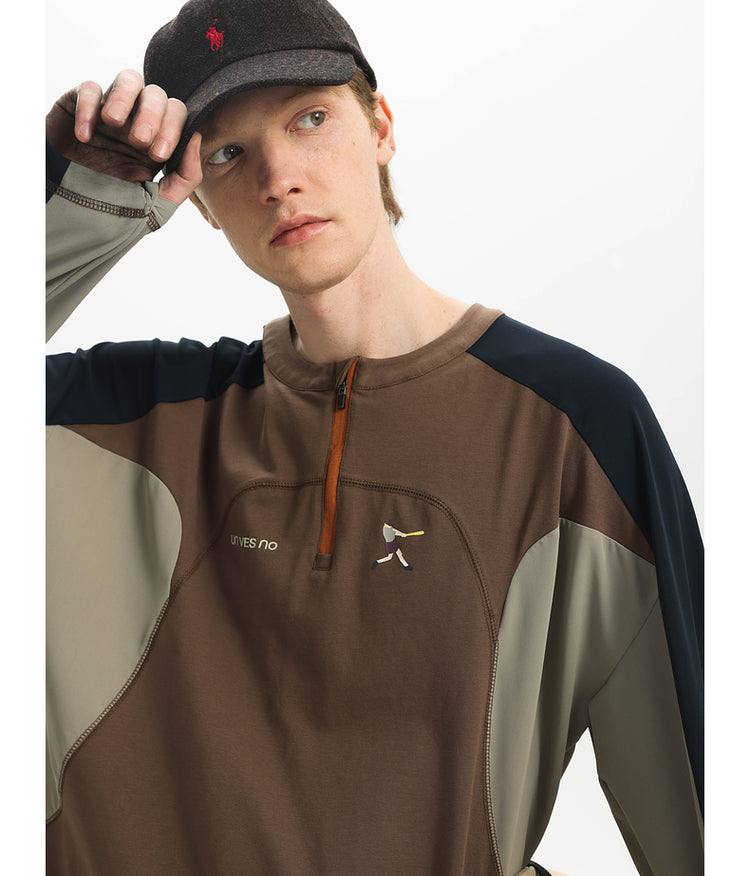 Contrast color sports T-shirt