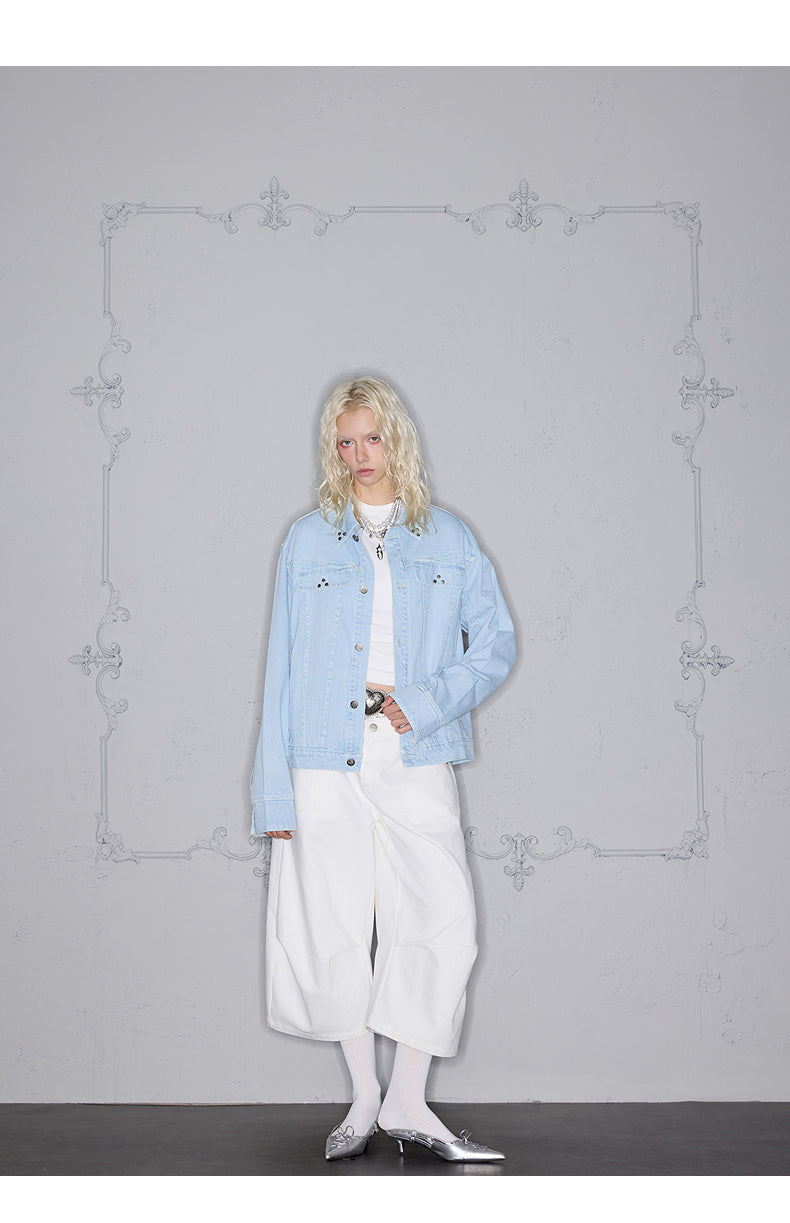 Deconstructed Pattern Denim Jacket