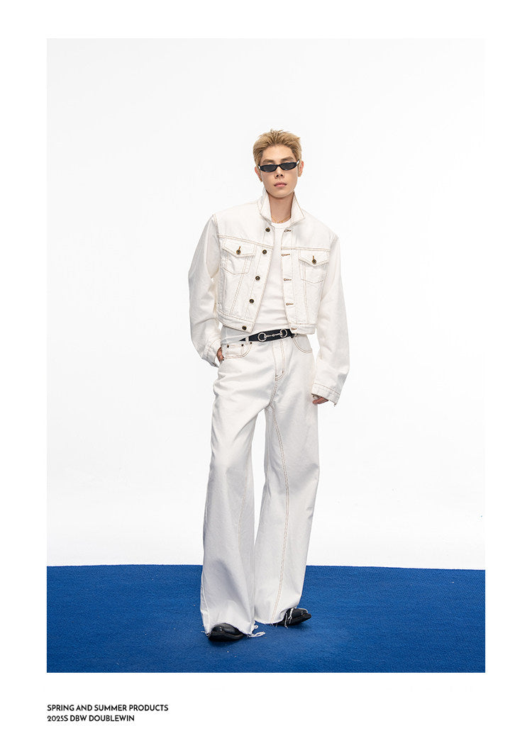 Denim Pants with Fringes