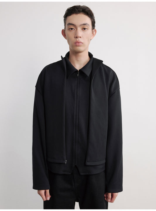 Fake Two-Piece Zipper Shirt