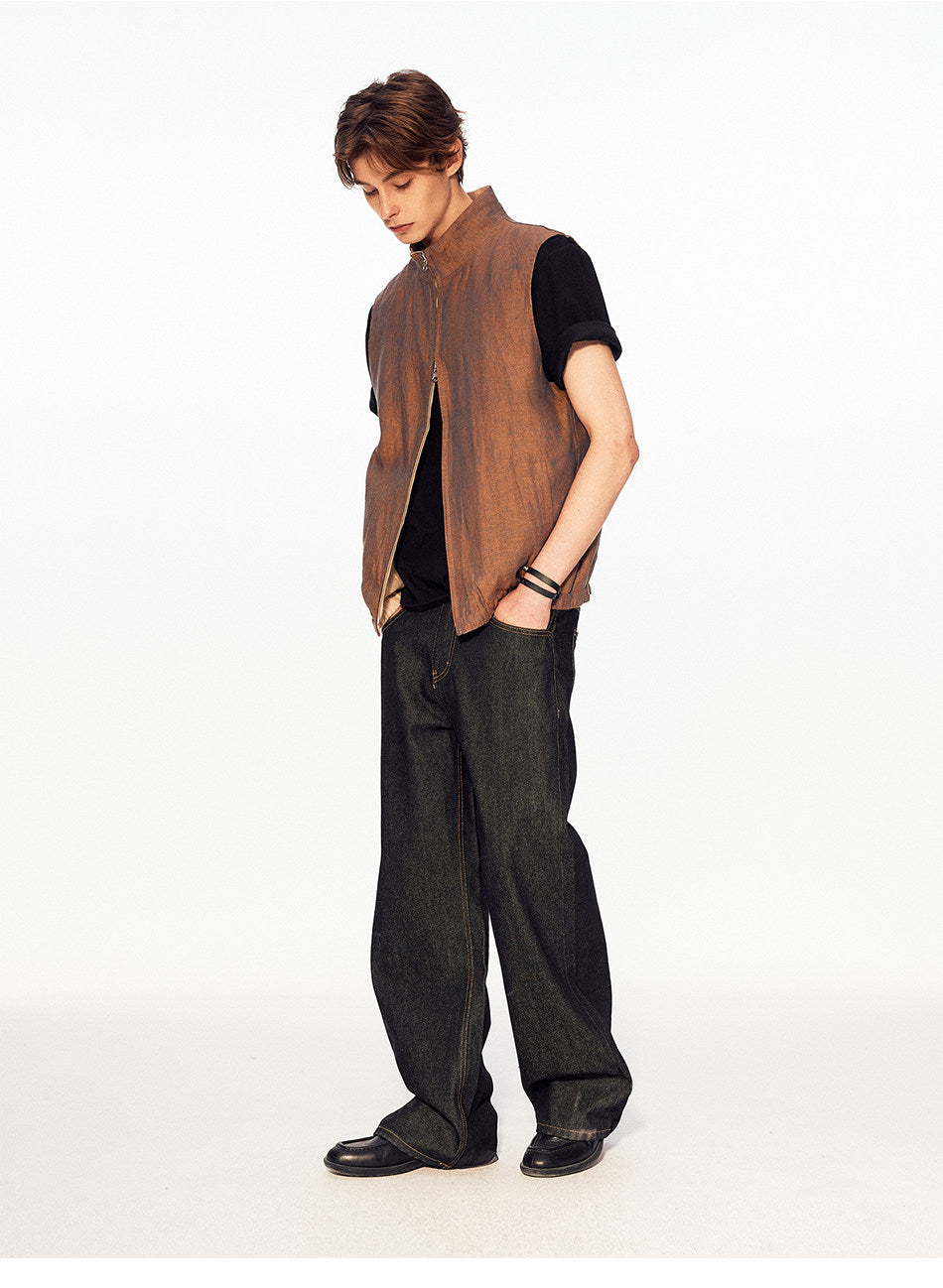 Reversible Stand-Collar Vest