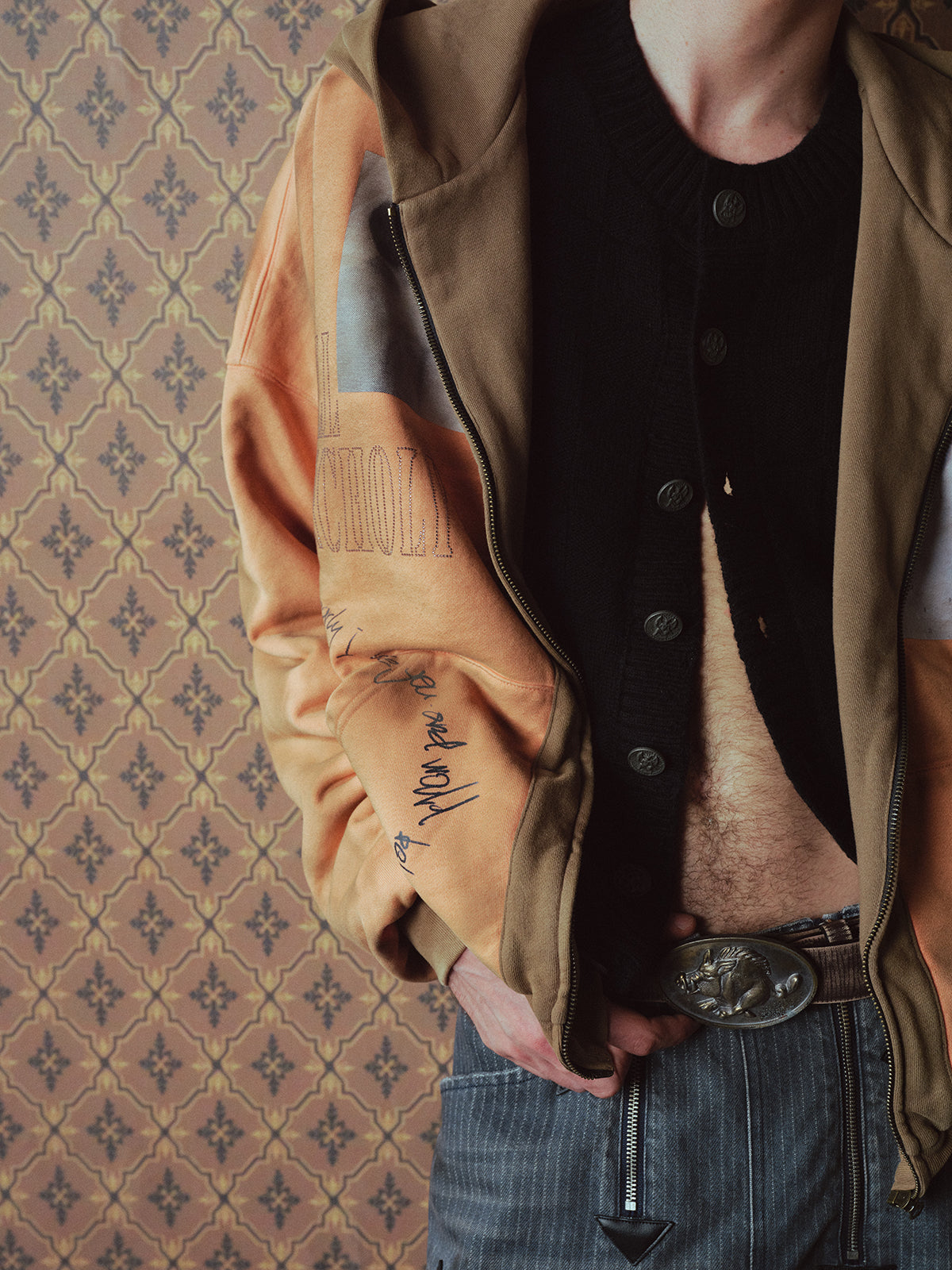 Paint Illustration Hooded Sweatshirt