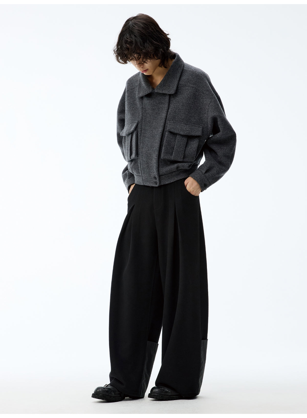 Wool Straight Pants