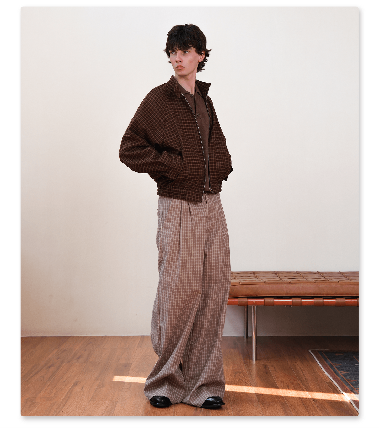A-line Straight Wide-Leg Pants
