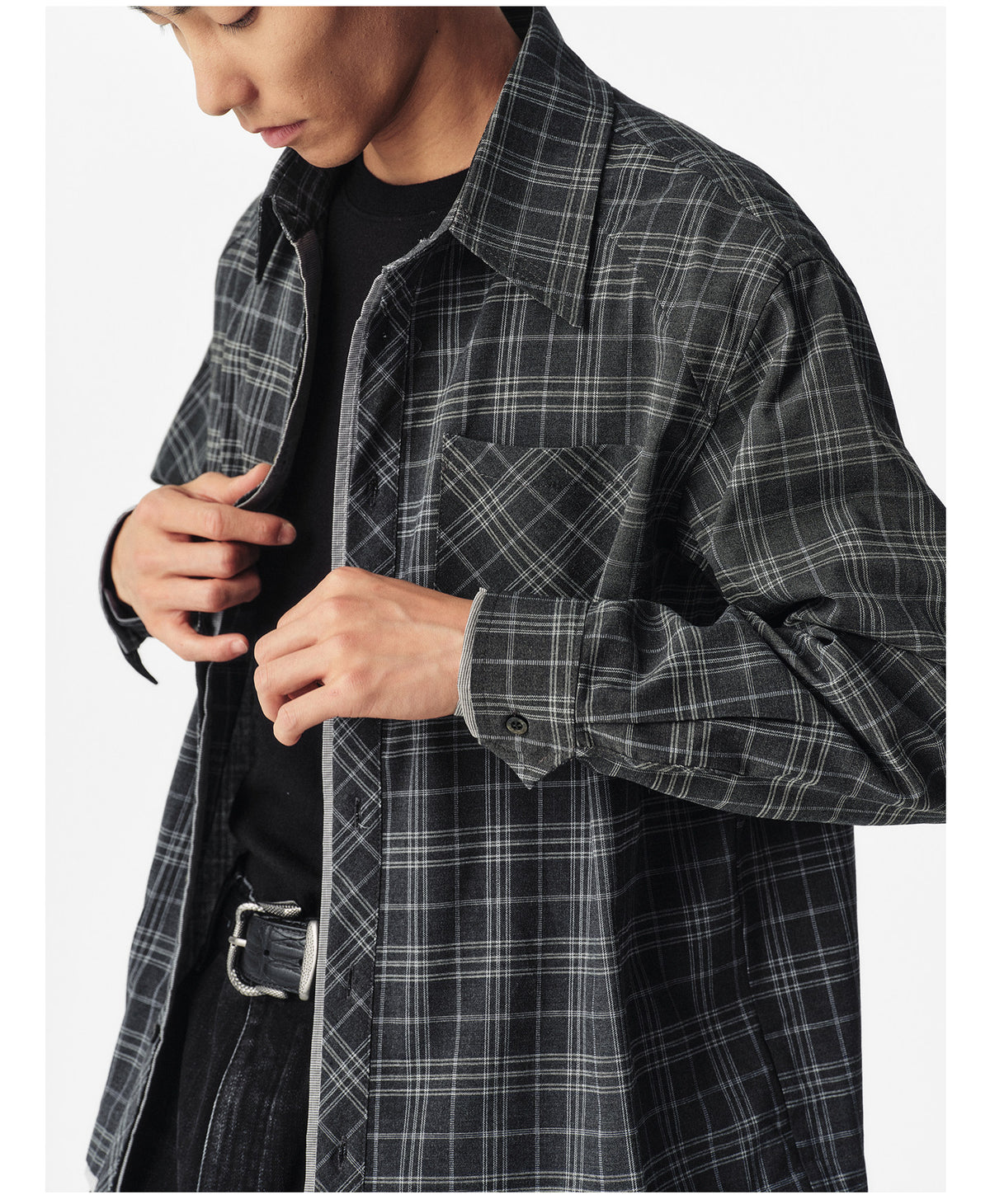 Grayscale Checkered Shirt