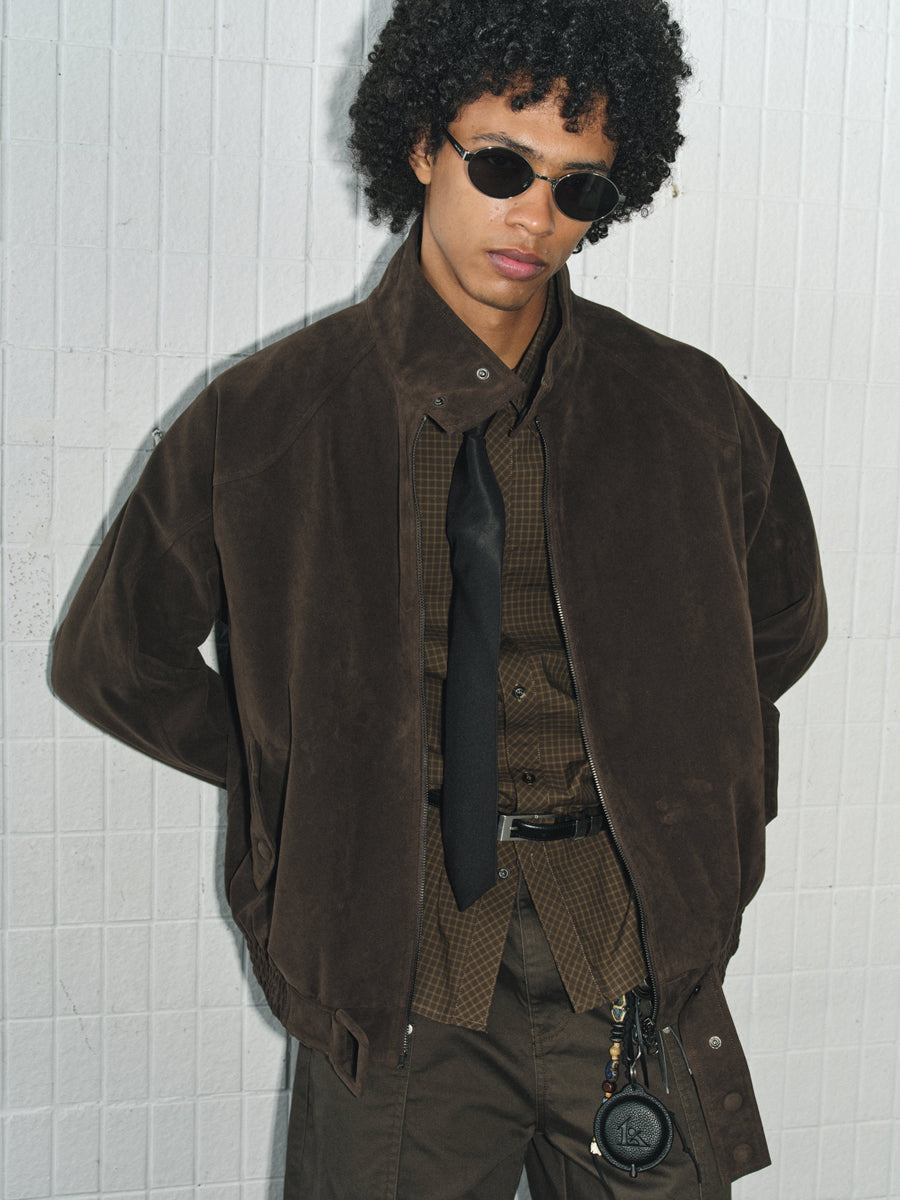 Suede Harrington Jacket