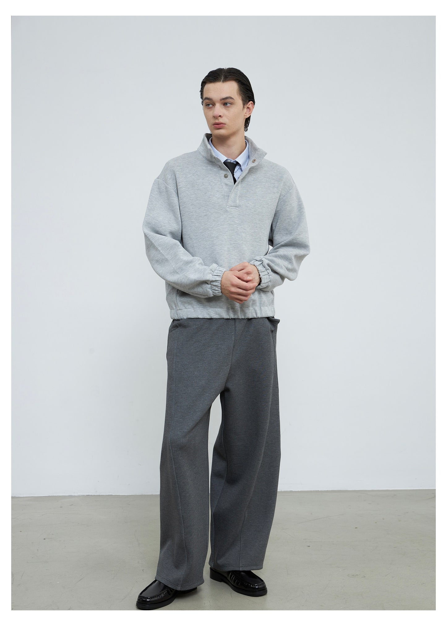 Loose Stand Collar Sweatshirt